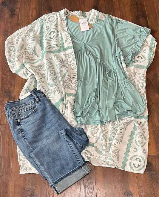 Seafoam Bell Sleeve